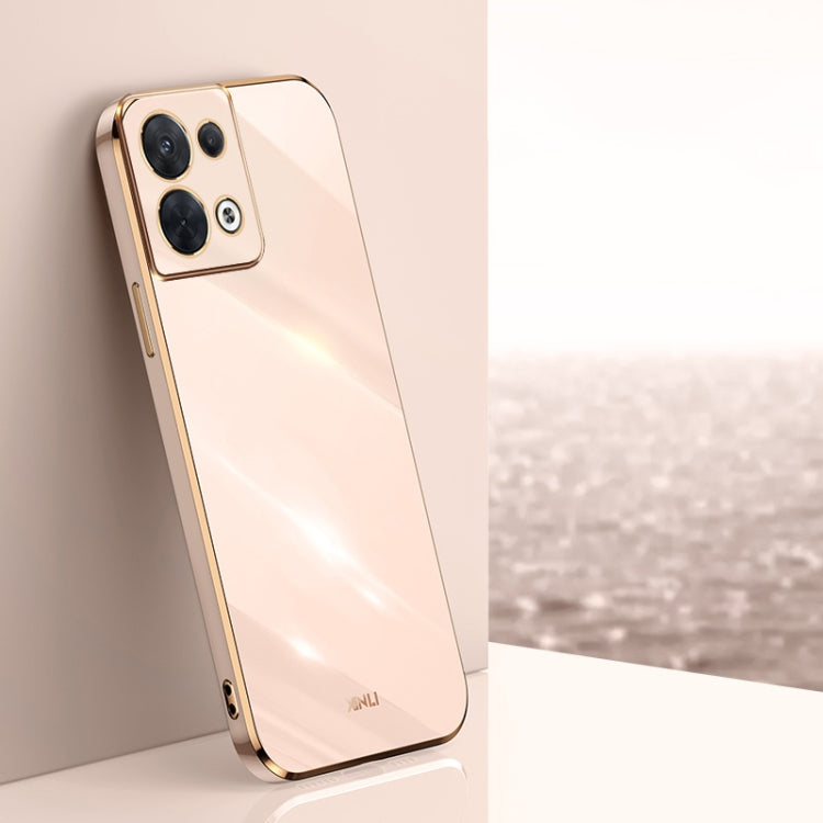 XINLI Straight Edge 6D Electroplate TPU Phone Case, For OPPO Reno8, For OPPO Reno8 Pro, For OPPO Reno8 Pro+