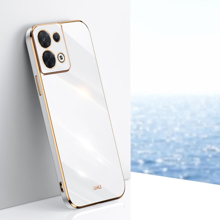 XINLI Straight Edge 6D Electroplate TPU Phone Case, For OPPO Reno8, For OPPO Reno8 Pro, For OPPO Reno8 Pro+