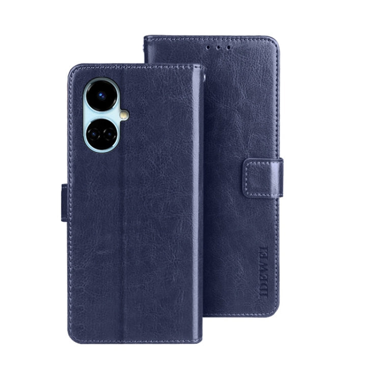 idewei Crazy Horse Texture Leather Phone Case, For Tecno Camon 19, For Tecno Pova 3, For Tecno Pova Neo 2
