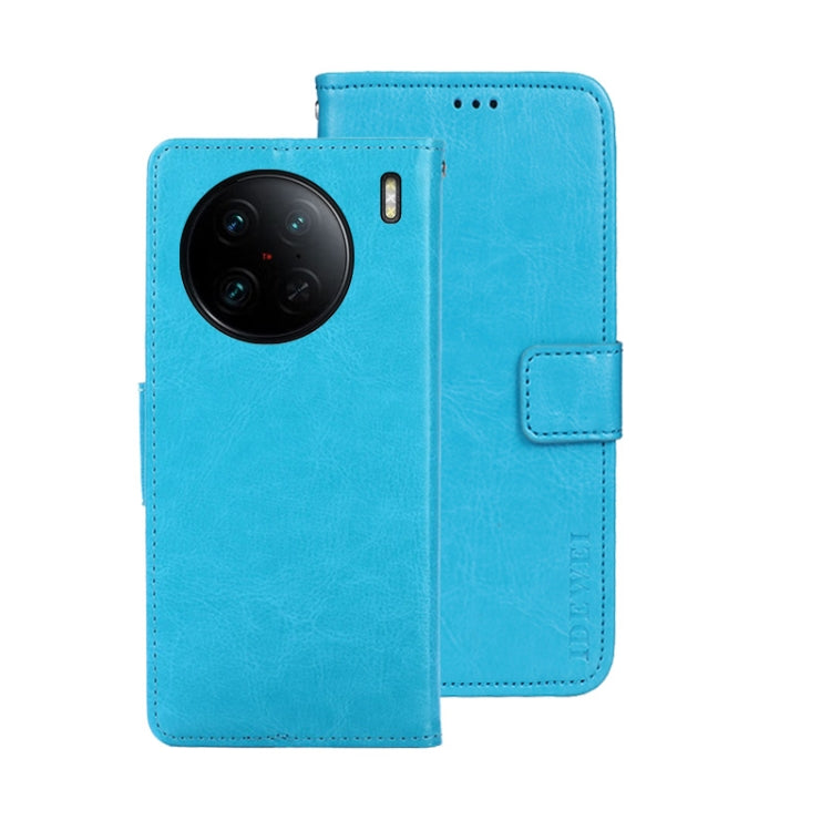 idewei Crazy Horse Texture Leather Phone Case, For vivo X90, For vivo X90 Pro, For vivo X90 Pro+