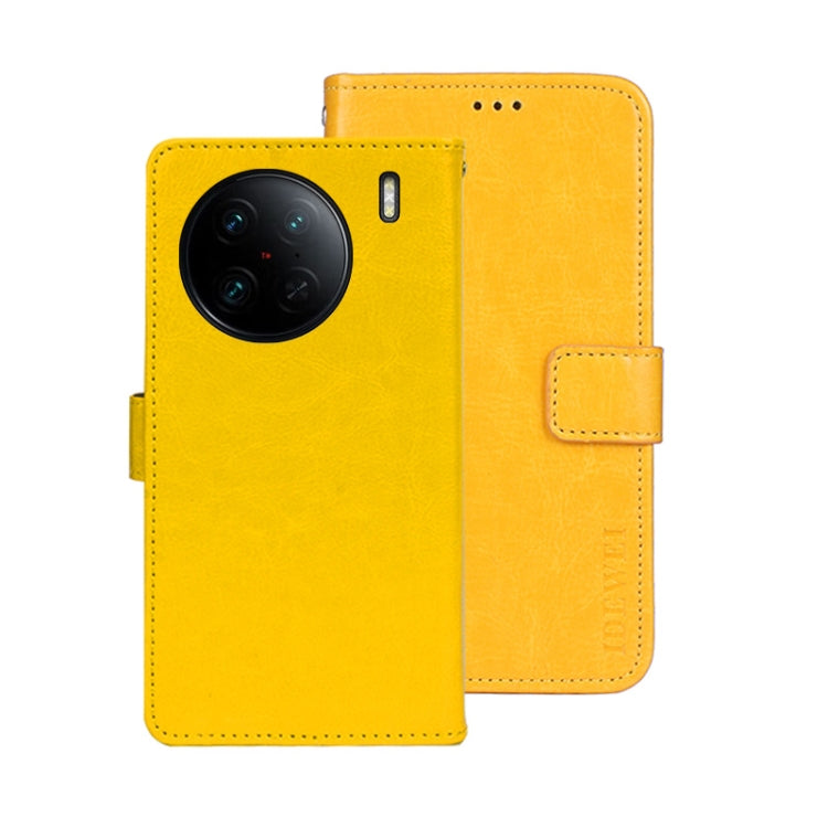 idewei Crazy Horse Texture Leather Phone Case, For vivo X90, For vivo X90 Pro, For vivo X90 Pro+