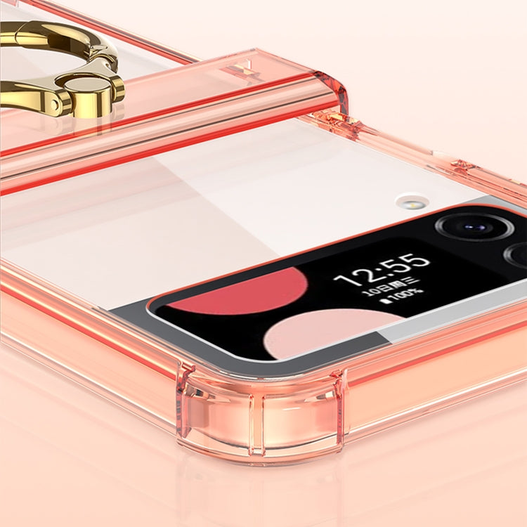 GKK Airbag Hinge Shockproof Phone Case with Ring Holder, For Samsung Galaxy Z Flip4