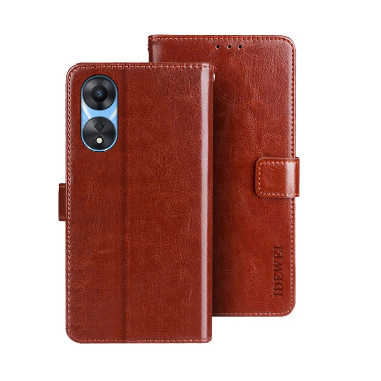 idewei Crazy Horse Texture Leather Phone Case, For Infinix Zero Ultra 5G, For OPPO A58 5G, For OPPO A77s