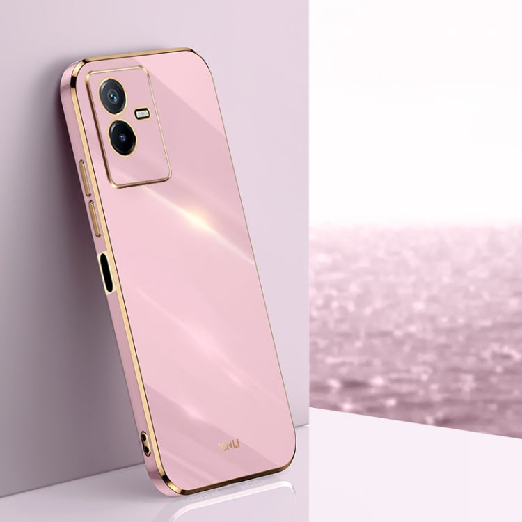XINLI Straight Edge 6D Electroplate TPU Phone Case, For vivo S15 Pro, For vivo T2x, For vivo V25