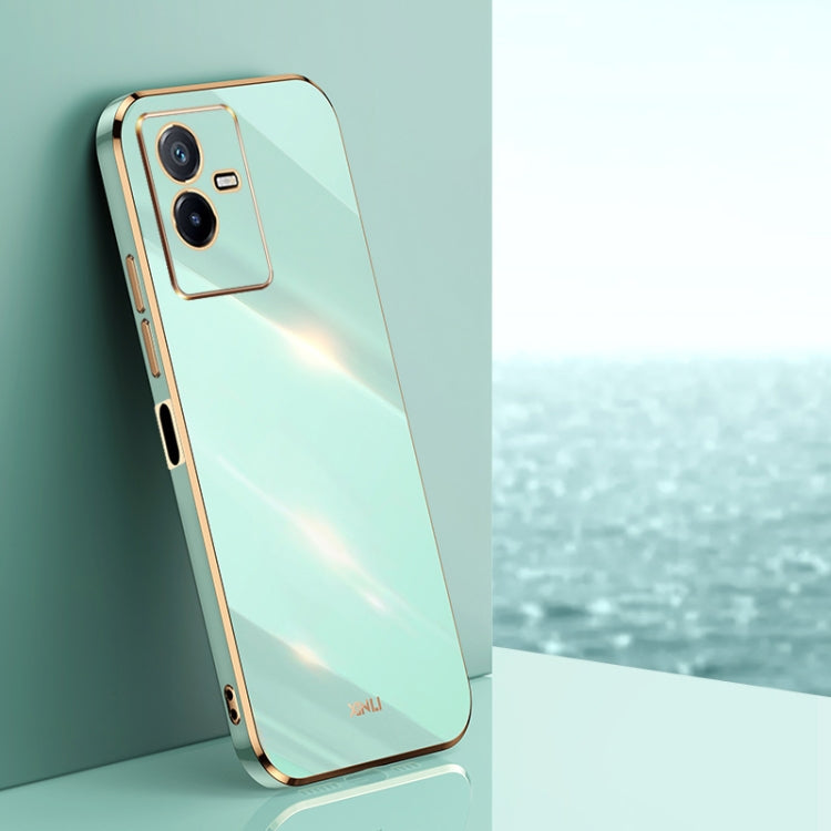 XINLI Straight Edge 6D Electroplate TPU Phone Case, For vivo S15 Pro, For vivo T2x, For vivo V25