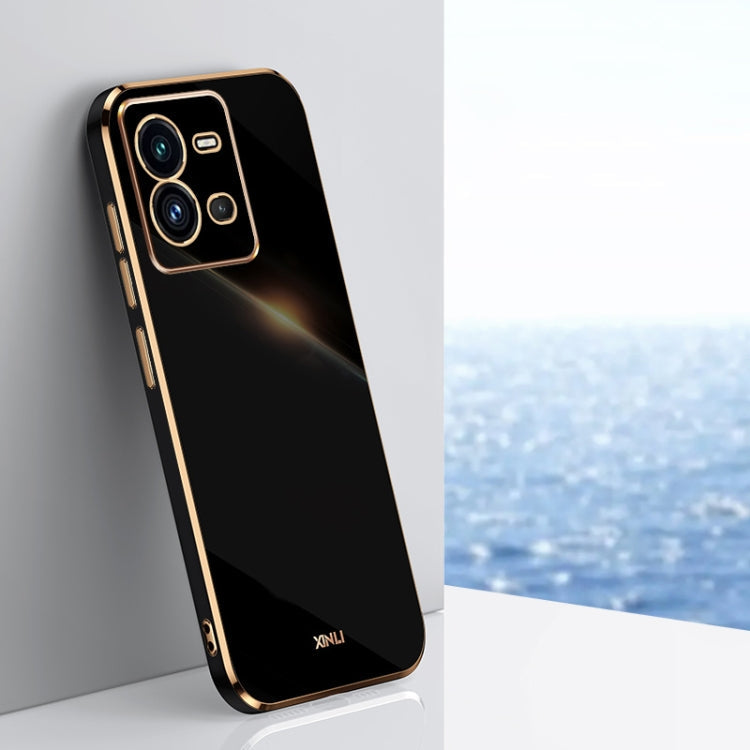 XINLI Straight Edge 6D Electroplate TPU Phone Case, For vivo S15 Pro, For vivo T2x, For vivo V25