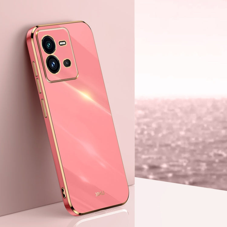 XINLI Straight Edge 6D Electroplate TPU Phone Case, For vivo S15 Pro, For vivo T2x, For vivo V25