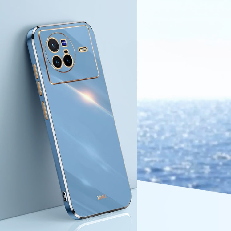 XINLI Straight Edge 6D Electroplate TPU Phone Case, For vivo X80, For vivo X80 Pro, For vivo X90 5G