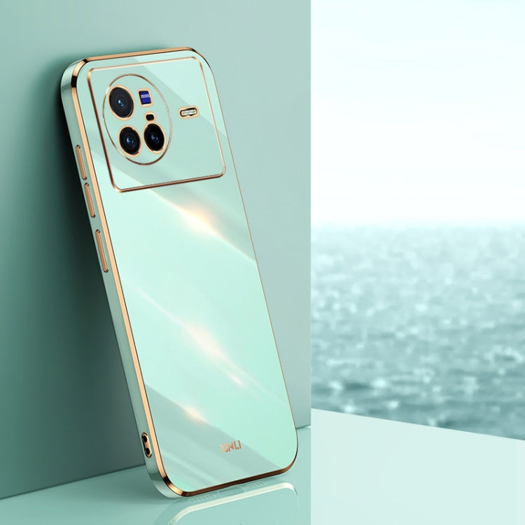 XINLI Straight Edge 6D Electroplate TPU Phone Case, For vivo X80, For vivo X80 Pro, For vivo X90 5G