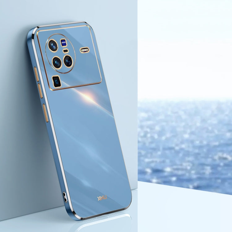 XINLI Straight Edge 6D Electroplate TPU Phone Case, For vivo X80, For vivo X80 Pro, For vivo X90 5G