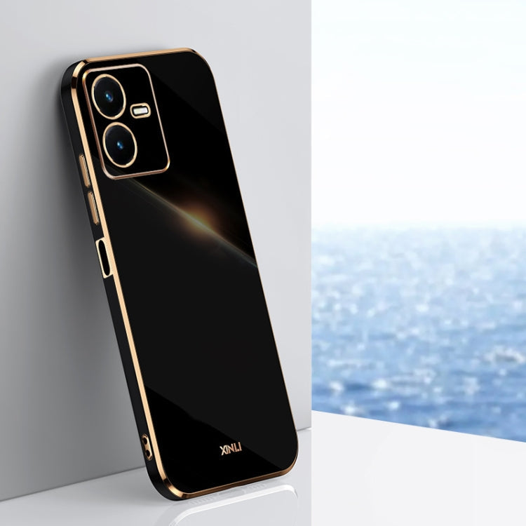 XINLI Straight Edge 6D Electroplate TPU Phone Case, For vivo Y10, For vivo Y16 4G, For vivo Y22s