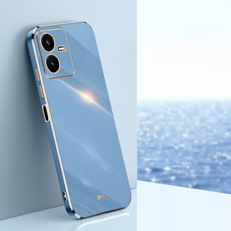 XINLI Straight Edge 6D Electroplate TPU Phone Case, For vivo Y10, For vivo Y16 4G, For vivo Y22s