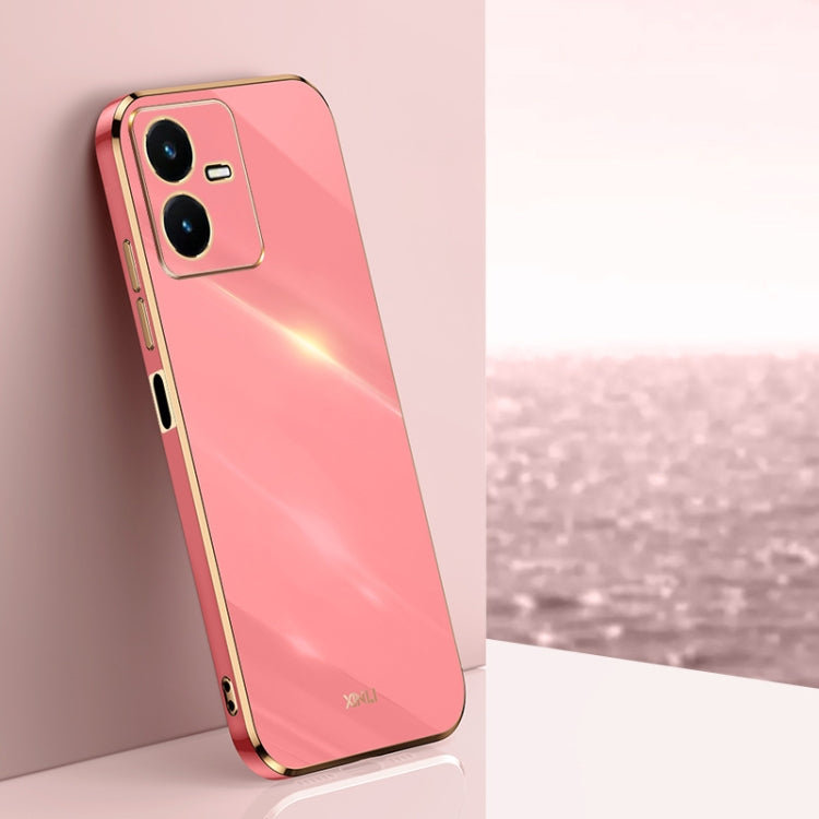 XINLI Straight Edge 6D Electroplate TPU Phone Case, For vivo Y10, For vivo Y16 4G, For vivo Y22s