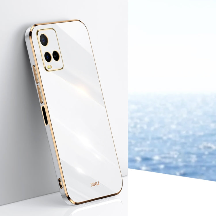 XINLI Straight Edge 6D Electroplate TPU Phone Case, For vivo Y32 4G, For vivo Y33s Global, For vivo Y35 4G
