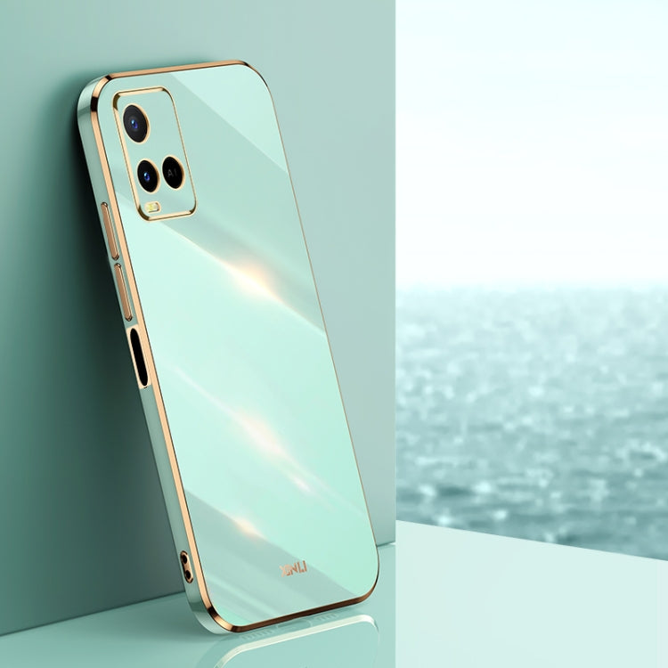 XINLI Straight Edge 6D Electroplate TPU Phone Case, For vivo Y32 4G, For vivo Y33s Global, For vivo Y35 4G