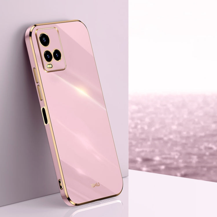 XINLI Straight Edge 6D Electroplate TPU Phone Case, For vivo Y32 4G, For vivo Y33s Global, For vivo Y35 4G