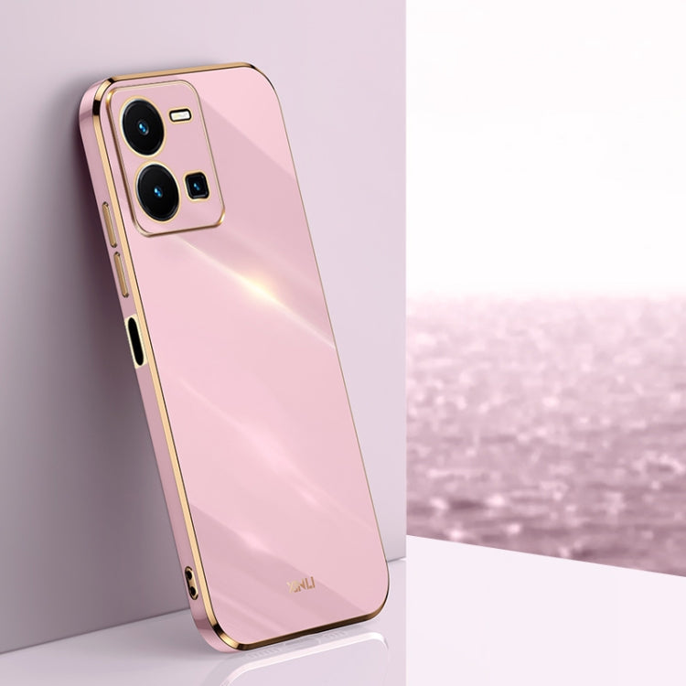 XINLI Straight Edge 6D Electroplate TPU Phone Case, For vivo Y32 4G, For vivo Y33s Global, For vivo Y35 4G