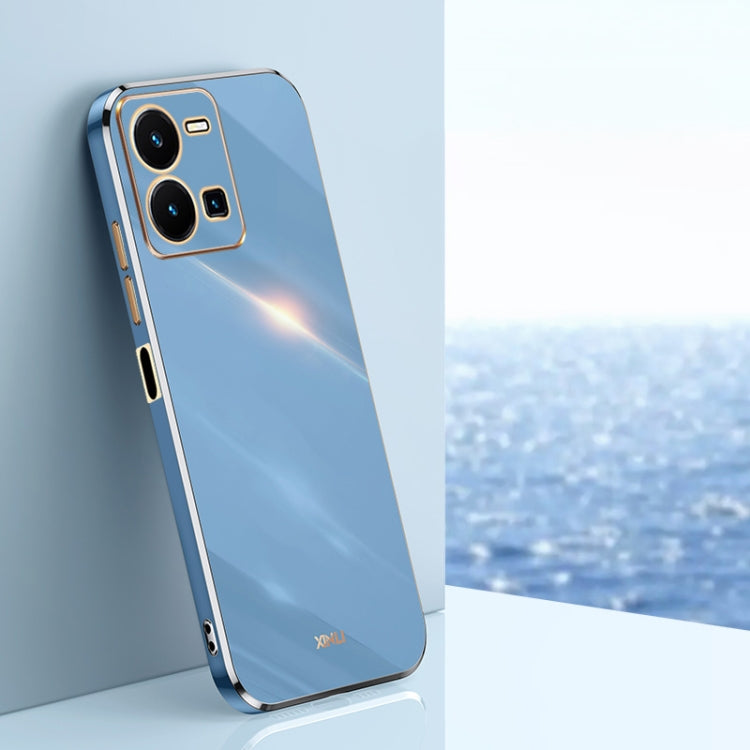 XINLI Straight Edge 6D Electroplate TPU Phone Case, For vivo Y32 4G, For vivo Y33s Global, For vivo Y35 4G