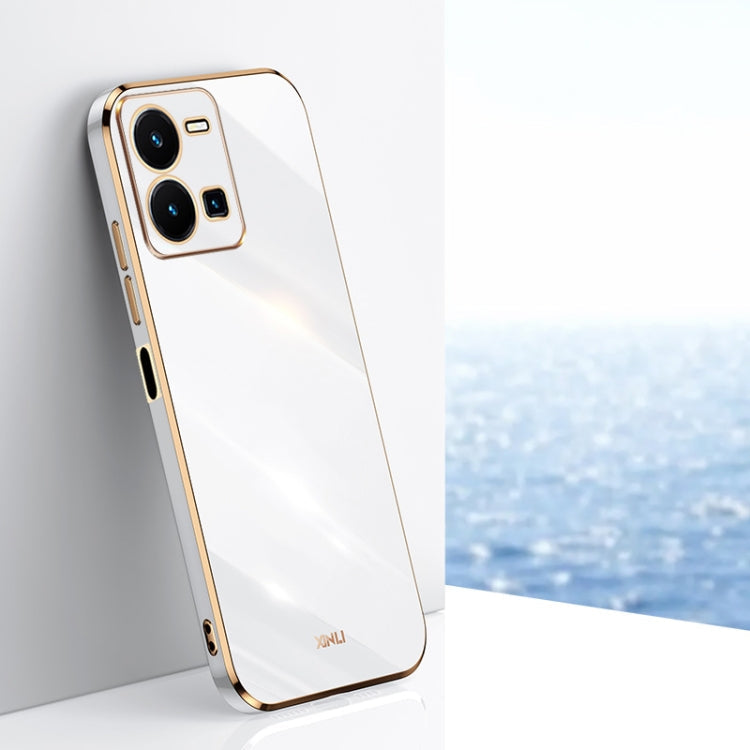 XINLI Straight Edge 6D Electroplate TPU Phone Case, For vivo Y32 4G, For vivo Y33s Global, For vivo Y35 4G