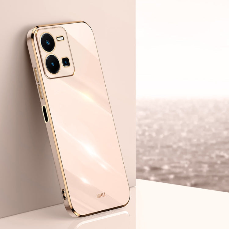 XINLI Straight Edge 6D Electroplate TPU Phone Case, For vivo Y32 4G, For vivo Y33s Global, For vivo Y35 4G