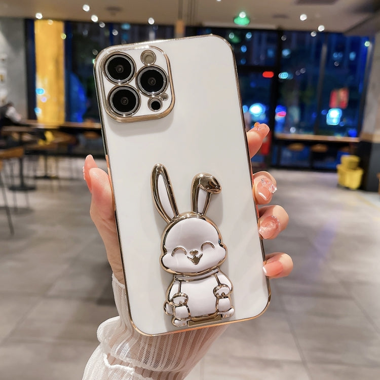 Plating Rabbit Holder Phone Case, For iPhone 11 Pro Max, For iPhone X / XS, For iPhone XR