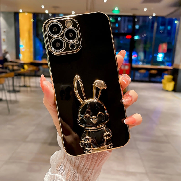 Plating Rabbit Holder Phone Case, For iPhone 11 Pro Max, For iPhone X / XS, For iPhone XR
