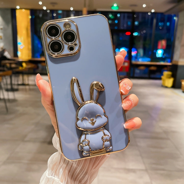 Plating Rabbit Holder Phone Case, For iPhone 11 Pro Max, For iPhone X / XS, For iPhone XR