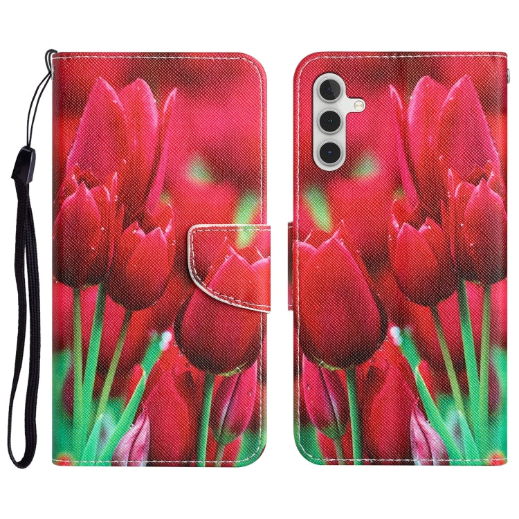 Colored Drawing Leather Phone Case, For Samsung Galaxy A54