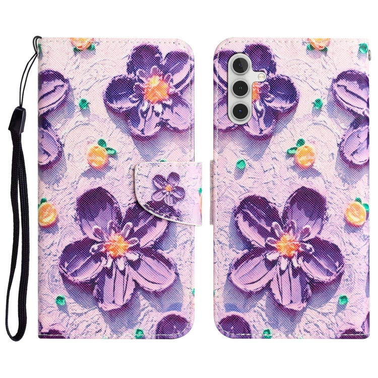Colored Drawing Leather Phone Case, For Samsung Galaxy A54