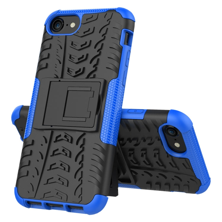 Tire Texture Shockproof TPU+PC Protective Case with Holder, For iPhone SE 2022 / SE 2020, For Galaxy M30s