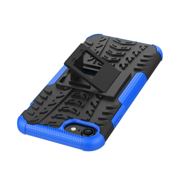 Tire Texture Shockproof TPU+PC Protective Case with Holder, For iPhone SE 2022 / SE 2020, For Galaxy M30s