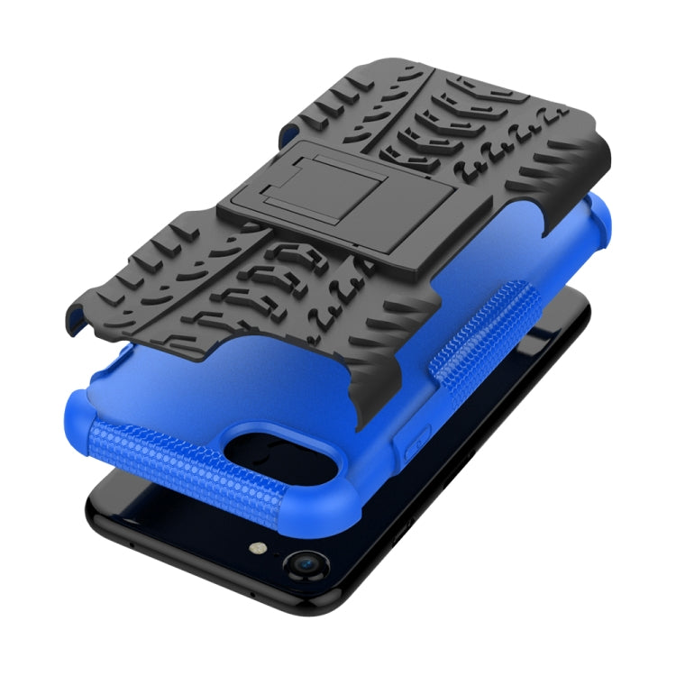 Tire Texture Shockproof TPU+PC Protective Case with Holder, For iPhone SE 2022 / SE 2020, For Galaxy M30s