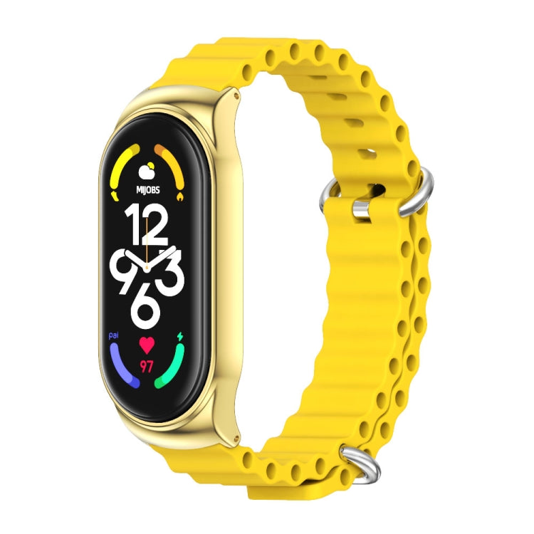 MIJOBS CS Marine Silicone Breathable Watch Band, For Xiaomi Mi Band 6 / 5 / 4 / 3, For Xiaomi Mi Band 7 / 7 NFC