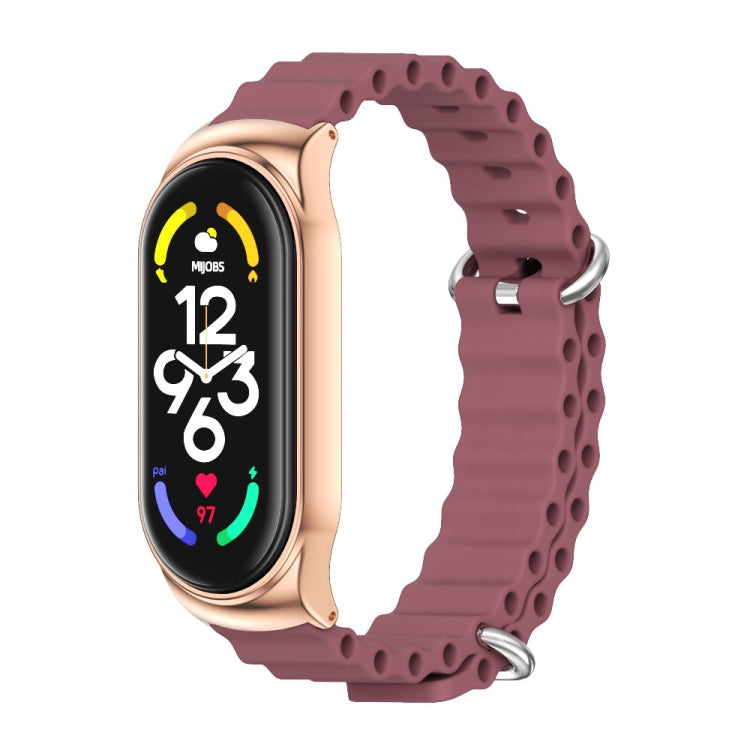 MIJOBS CS Marine Silicone Breathable Watch Band, For Xiaomi Mi Band 6 / 5 / 4 / 3, For Xiaomi Mi Band 7 / 7 NFC