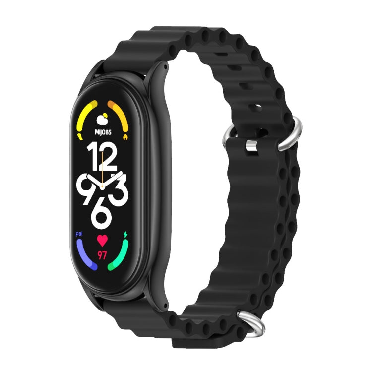 MIJOBS PLUS Marine Silicone Breathable Watch Band, For Xiaomi Mi Band 6 / 5 / 4 / 3, For Xiaomi Mi Band 7 / 7 NFC