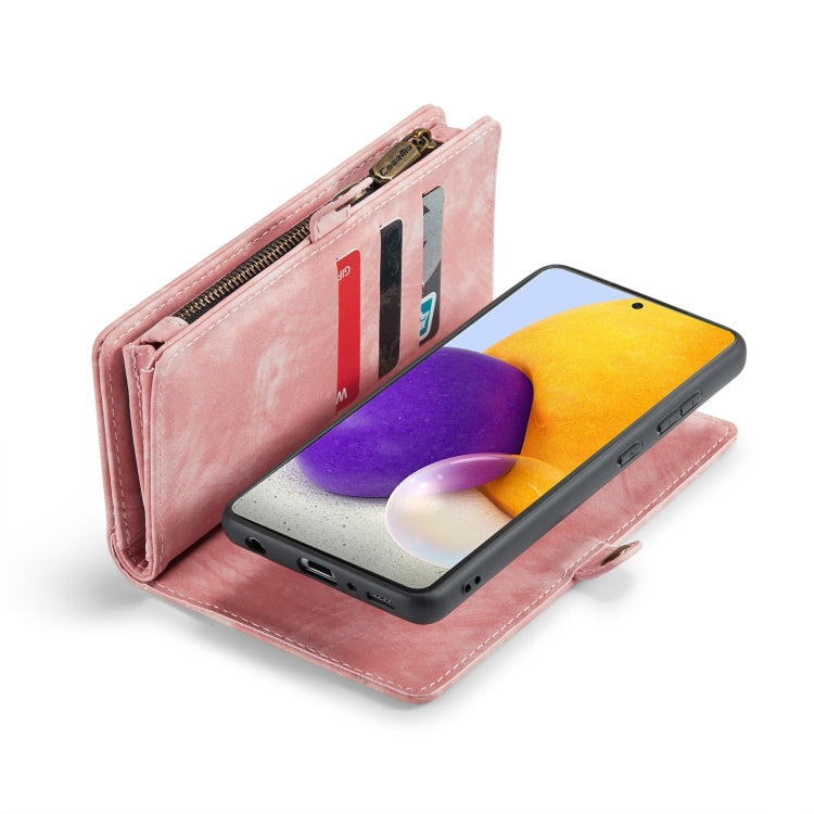 CaseMe Detachable Multifunctional Horizontal Flip Leather Case, with Card Slot & Holder & Zipper Wallet & Photo Frame, For Samsung Galaxy A51, For Galaxy A71