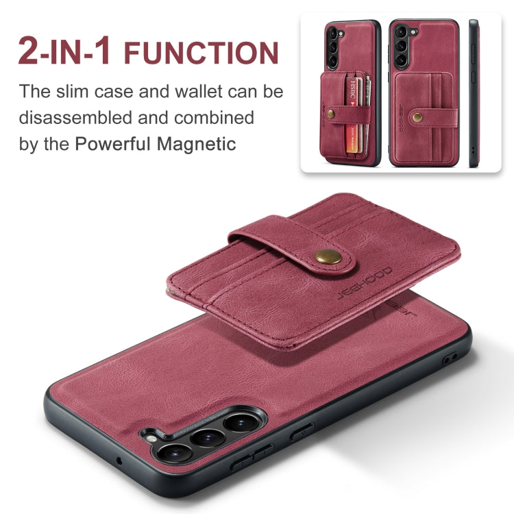For Samsung Galaxy S24+ 5G JEEHOOD RFID Blocking Anti-Theft Magnetic Phone Case(Red)