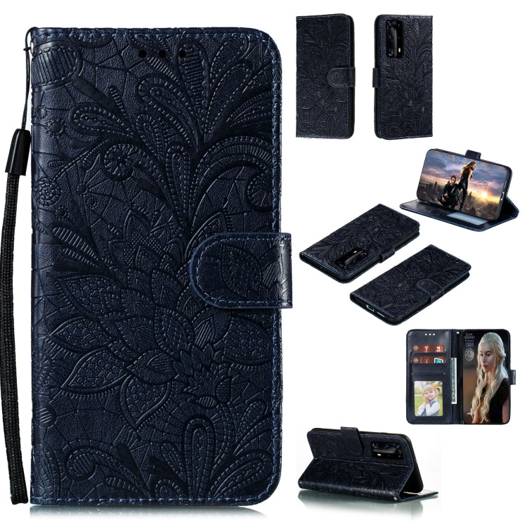 Lace Flower Embossing Pattern Horizontal Flip Leather Case , with Holder & Card Slots & Wallet & Photo Frame & Lanyard, For Huawei P40 Pro Plus, For Huawei Honor 30, For Huawei Honor 30 Pro, For Huawei Honor 30S