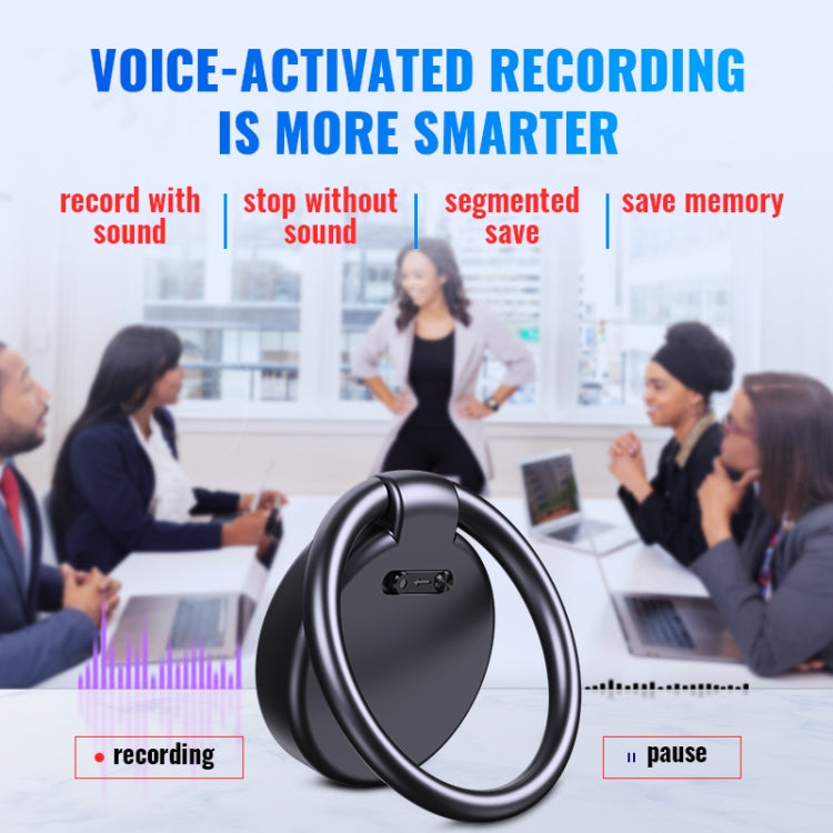 JNN S30 Round HD Noise Canceling Recorder, Capacity:4GB(Black)