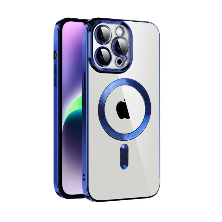 CD Texture Plating TPU MagSafe Phone Case with Lens Film, For iPhone 14, For iPhone 14 Plus, For iPhone 14 Pro