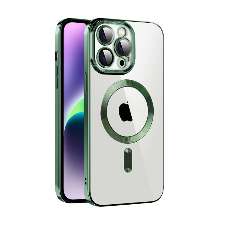 CD Texture Plating TPU MagSafe Phone Case with Lens Film, For iPhone 14, For iPhone 14 Plus, For iPhone 14 Pro