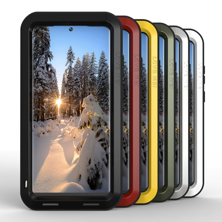 For Samsung Galaxy S23 Ultra 5G LOVE MEI Metal Shockproof Life Waterproof Dustproof Phone Case(Yellow)