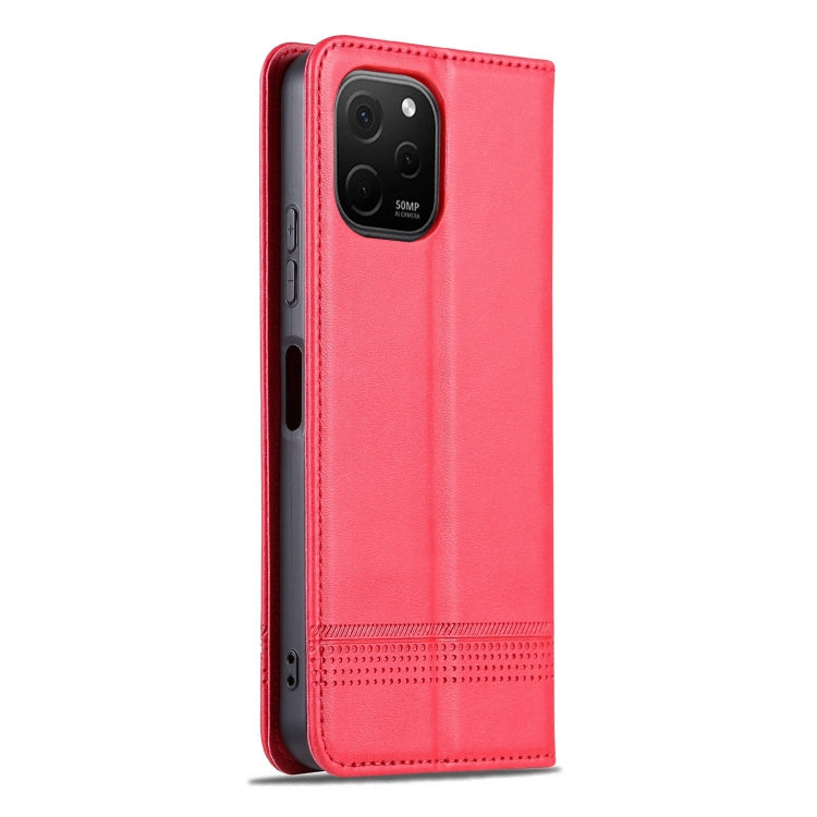For Huawei Enjoy 50z AZNS Magnetic Calf Texture Flip Leather Phone Case(Red)