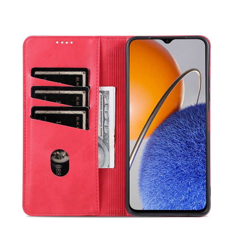 For Huawei Enjoy 50z AZNS Magnetic Calf Texture Flip Leather Phone Case(Red)
