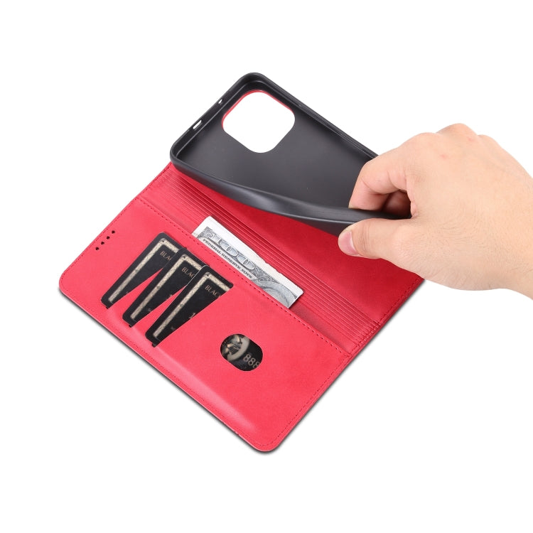 For Huawei Enjoy 50z AZNS Magnetic Calf Texture Flip Leather Phone Case(Red)