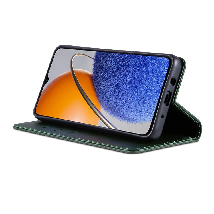 For Huawei Enjoy 50z AZNS Magnetic Calf Texture Flip Leather Phone Case(Dark Green)