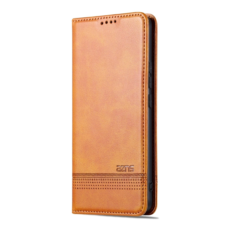 For Xiaomi Redmi K60 / K60 Pro AZNS Magnetic Calf Texture Flip Leather Phone Case(Light Brown)