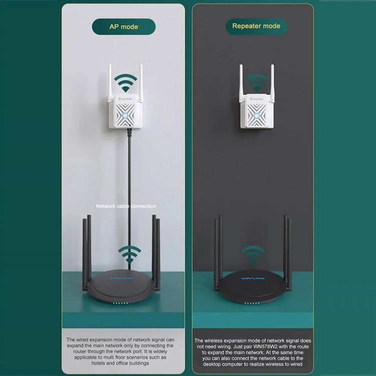 Wavlink WN578W2 300Mbps 2.4GHz WiFi Extender Repeater Home Wireless Signal Amplifier(AU Plug)