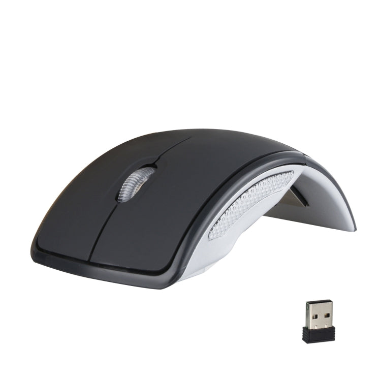 HXSJ ZD-01 1600DPI 2.4GHz Wireless Foldable Mouse(Black)