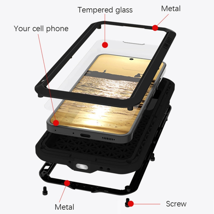 For Xiaomi 13 LOVE MEI Metal Shockproof Life Waterproof Dustproof Phone Case(White)